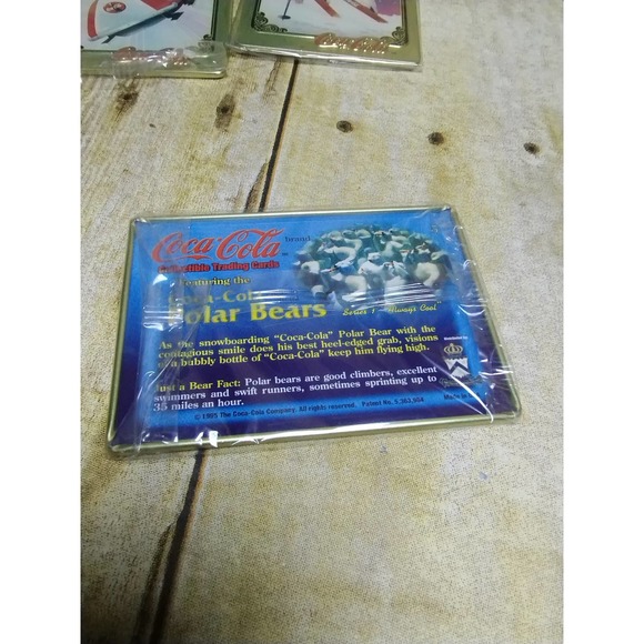 Vintage Coca-Cola Collectible Metal Trading Cards in Tin (lvb) - Picture 3 of 8